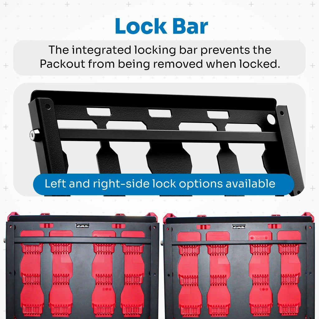 Integral Locking Plate - Universal - Compatible with Milwaukee Tool Packout Organizers