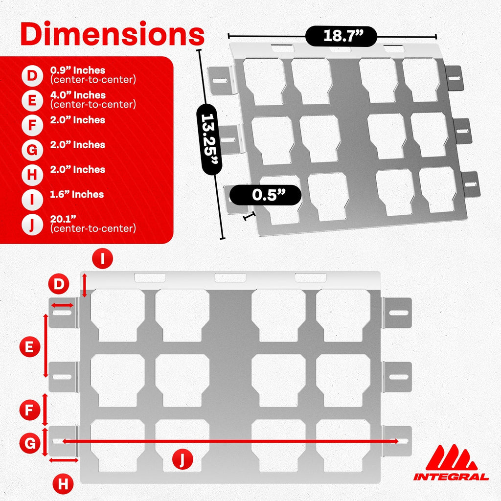 Integral Plates - Universal - Compatible with Milwaukee Tool Packout Organizers