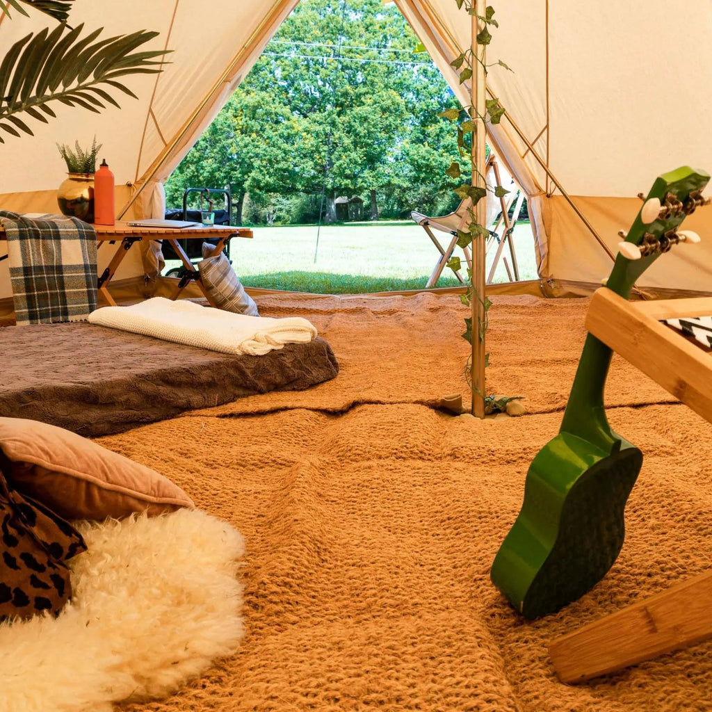 Boutique Camping Bell Tent Half Moon Coir Matting