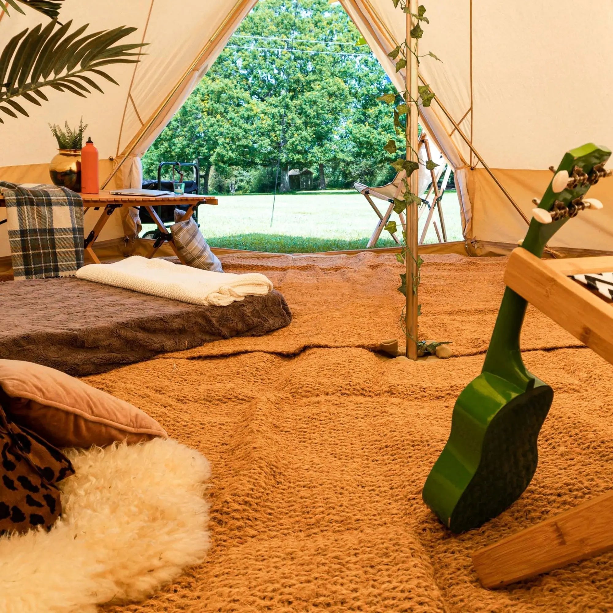 Boutique Camping Bell Tent Half Moon Coir Matting