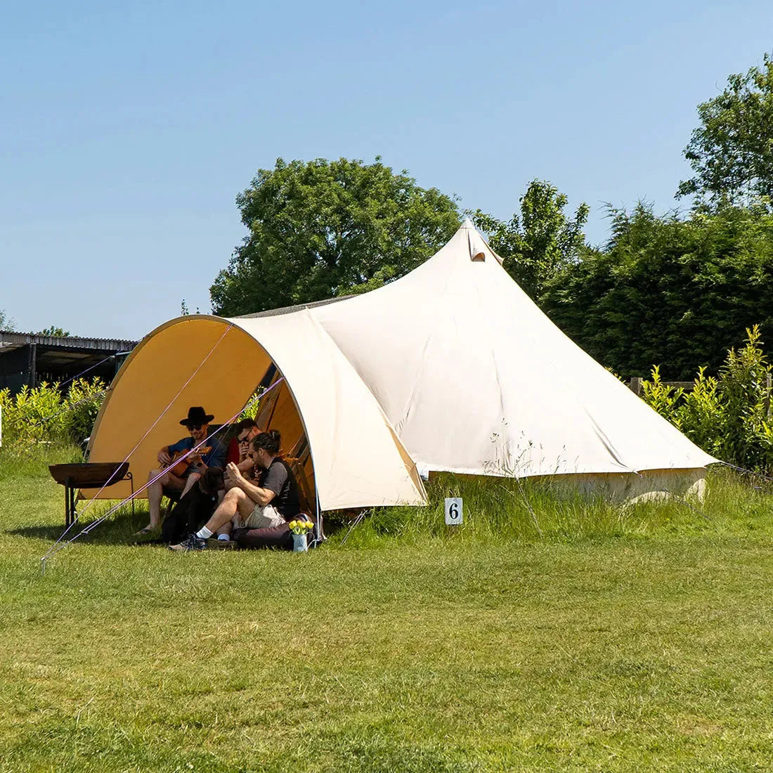 Boutique Camping Bell Tent Curved Canopy Awning