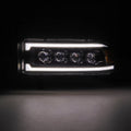 AlphaRex 94-01 RAM 1500 NOVA LED Proj Headlights Alpha-Blk w/Activ Light/Seq Signal/SB DRL