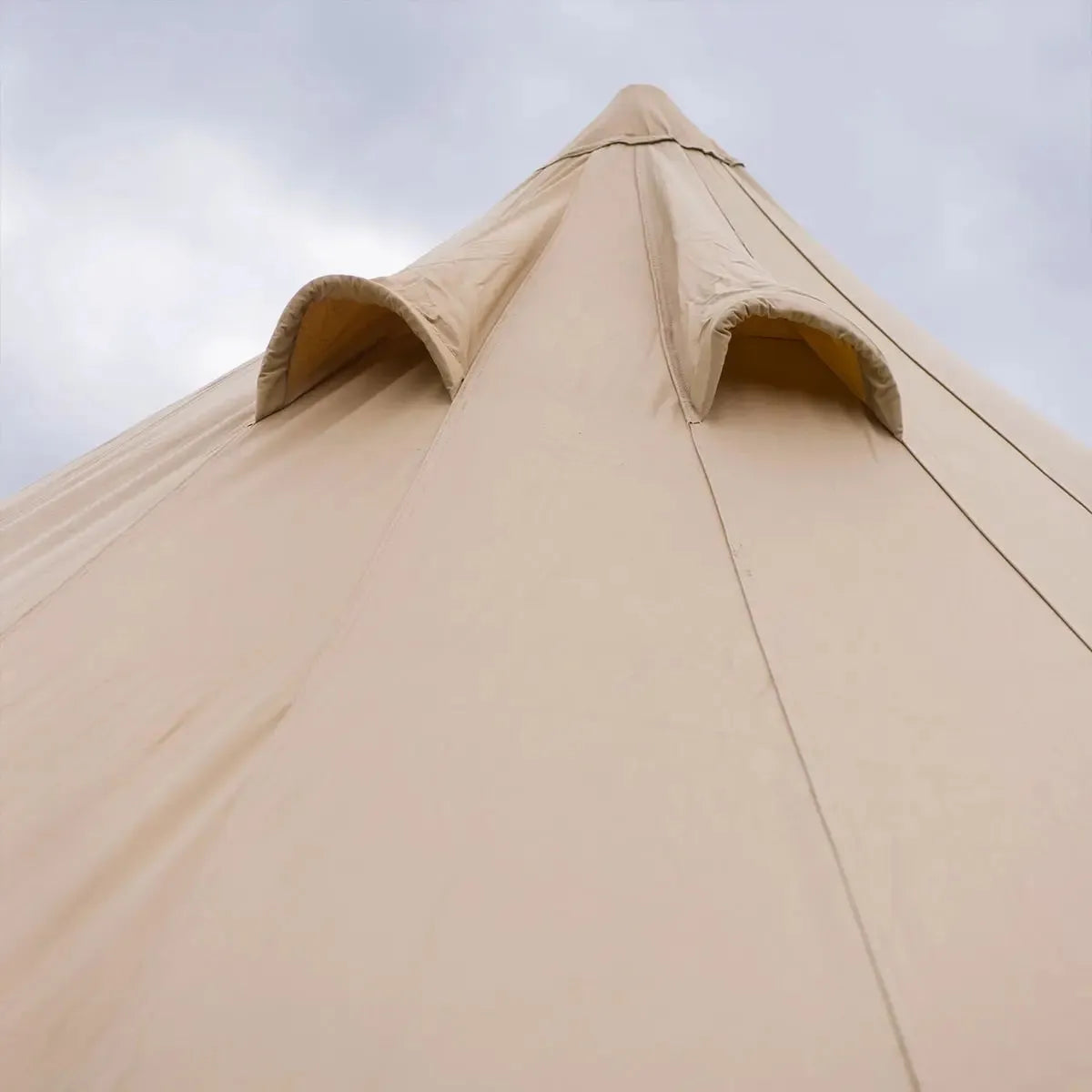 5M Classic Bell Tent 100% Cotton 285GSM Double Door - Coffee