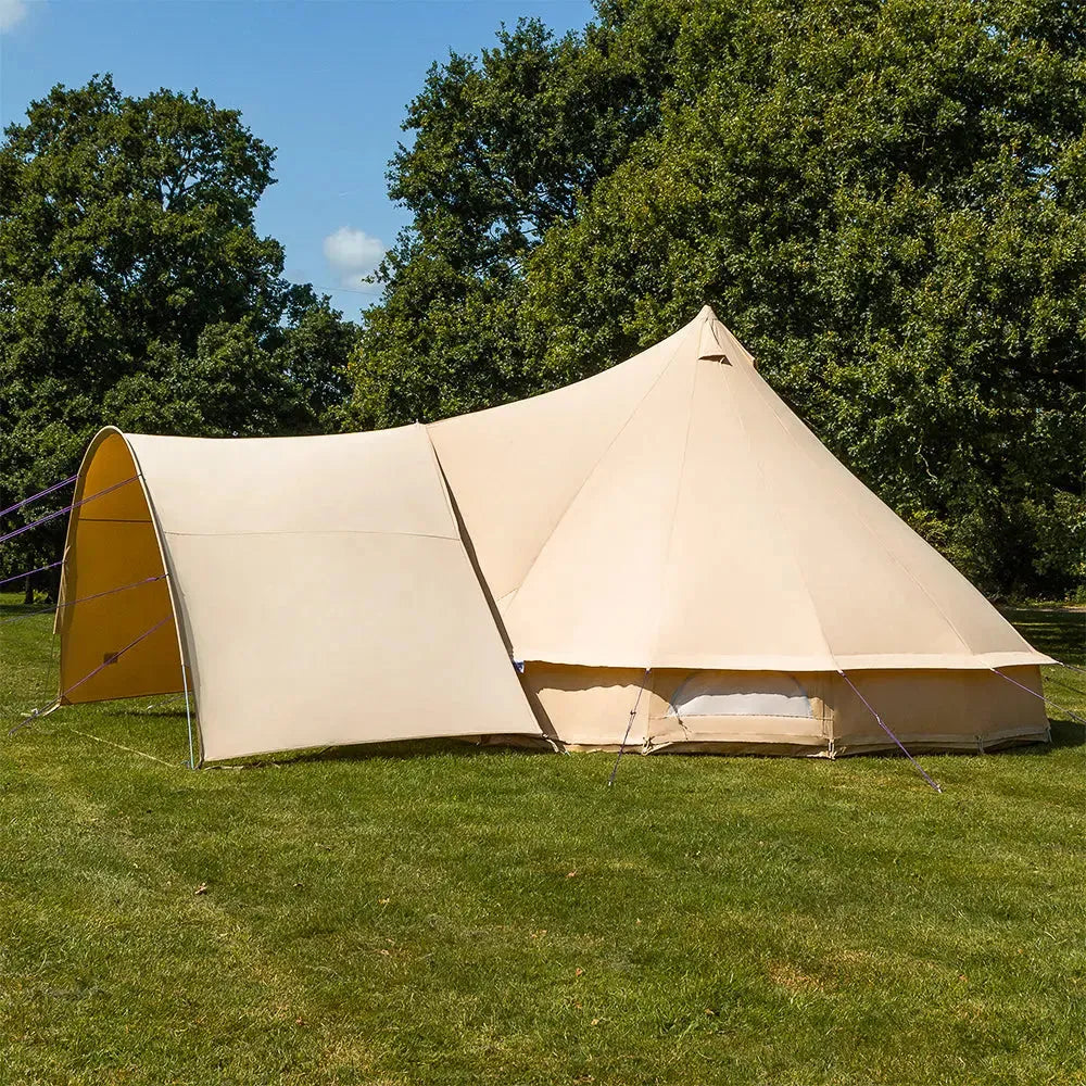 Boutique Camping Bell Tent Curved Canopy Awning