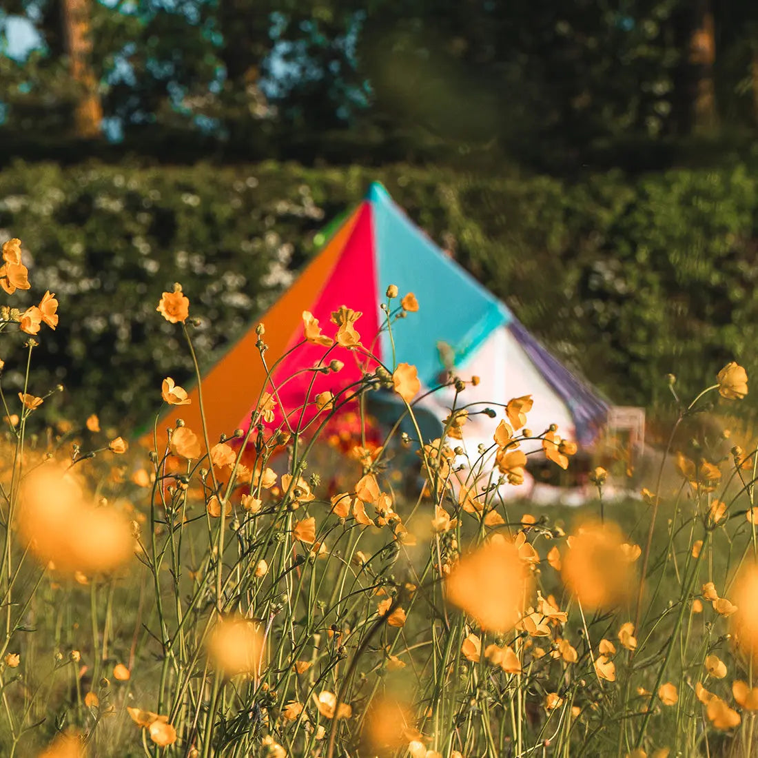 Multicolour Rainbow Classic Bell Tent