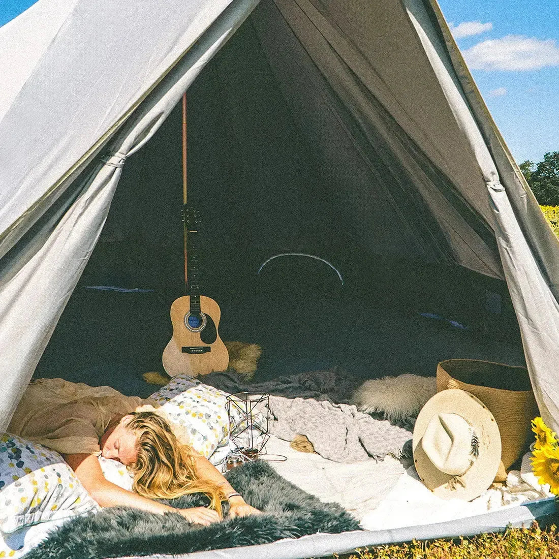 4m Classic Grey Bell Tent - Oxford 230gsm
