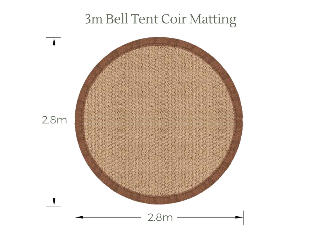 3 metre Bell Tent Coir Matting (Full Moon)