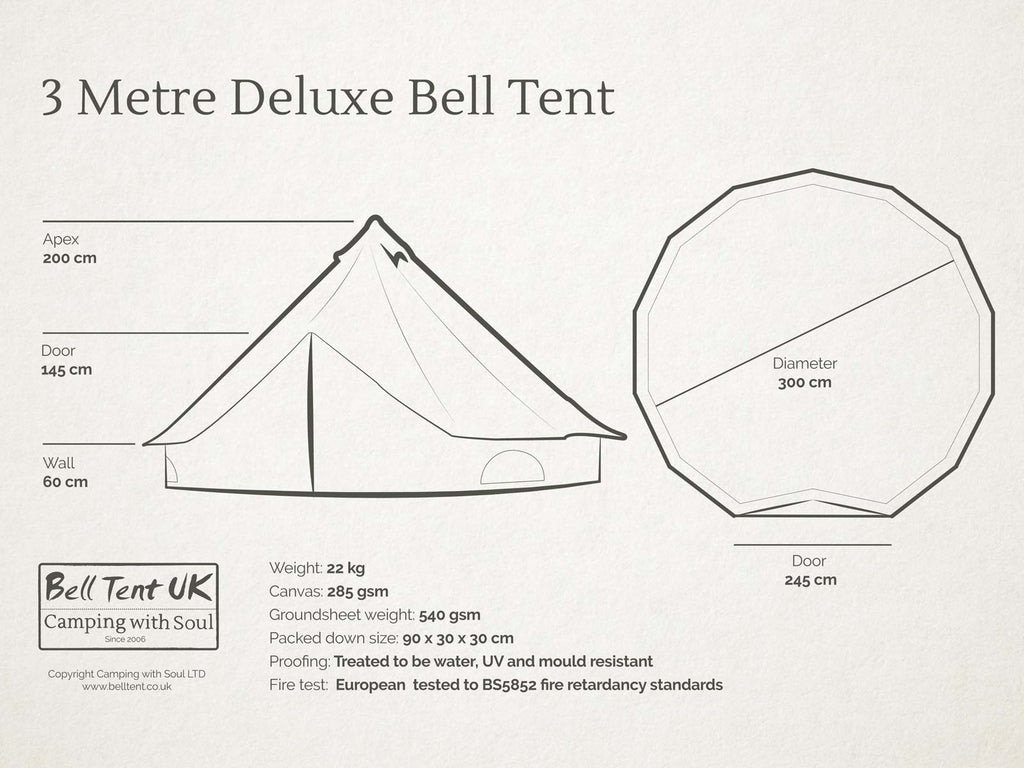 3 metre Deluxe Bell Tent