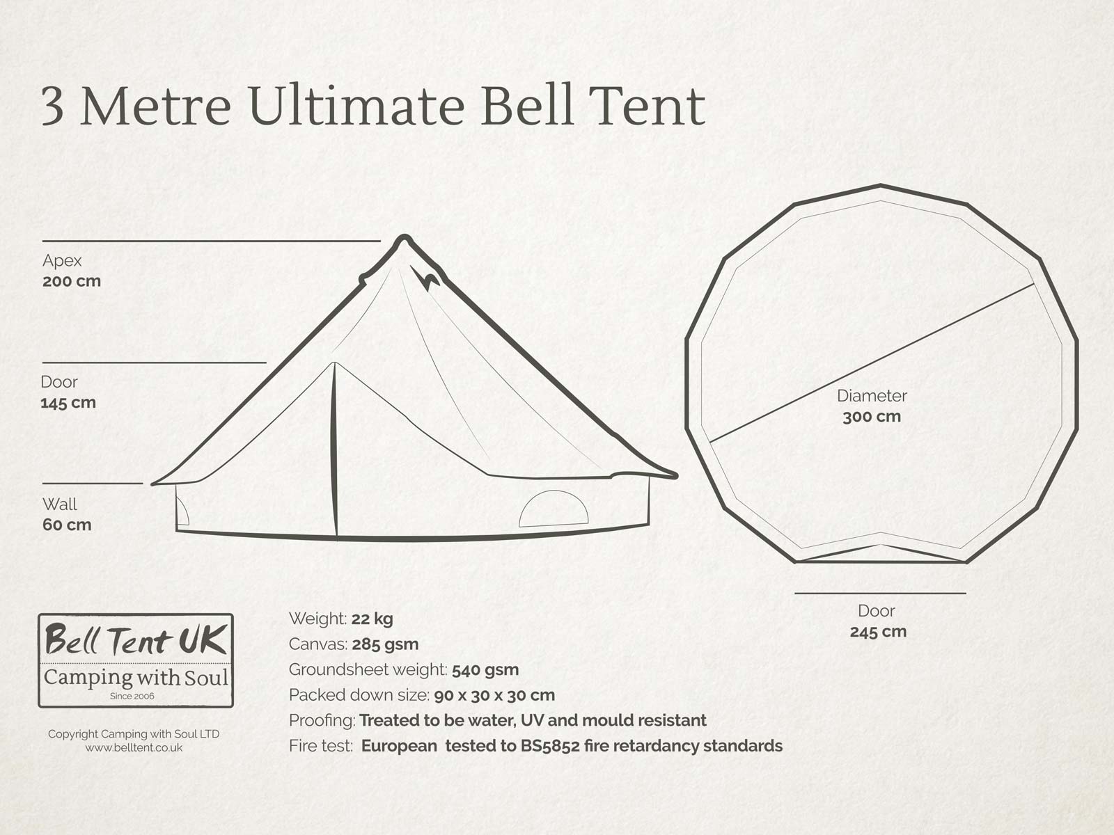 3 metre Ultimate Bell Tent