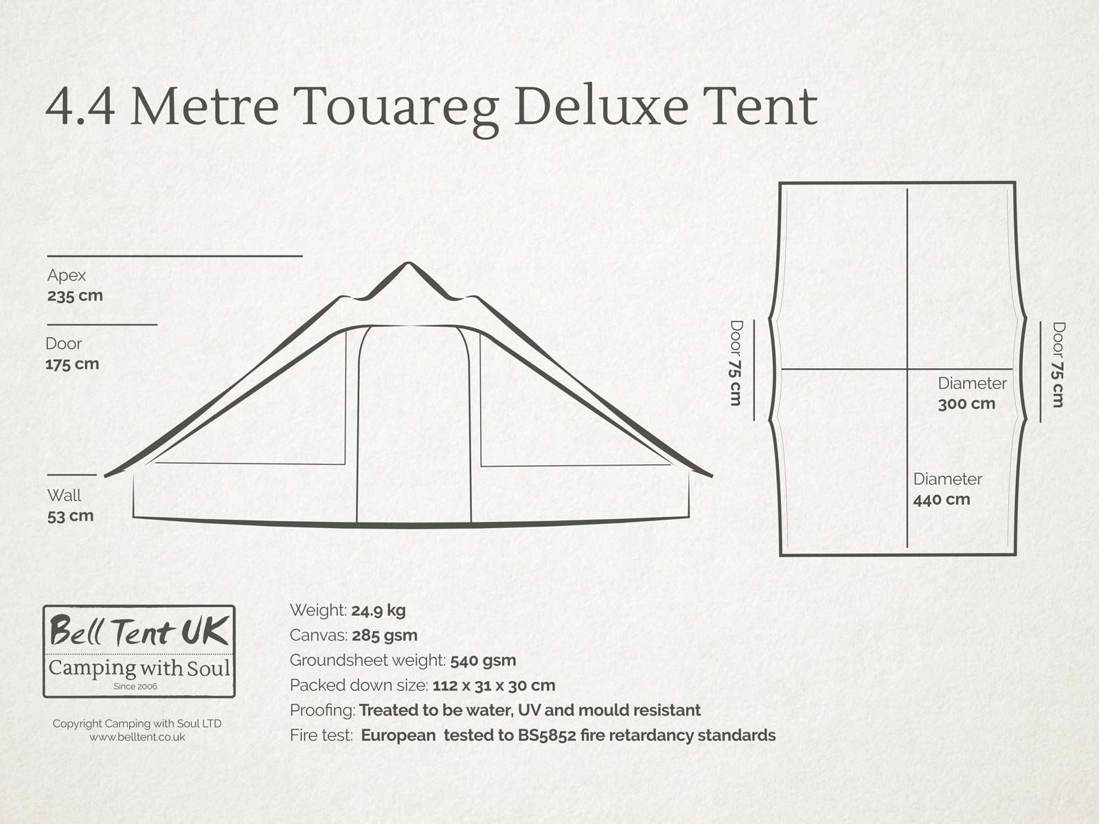 5.4 metre Deluxe Touareg Tent