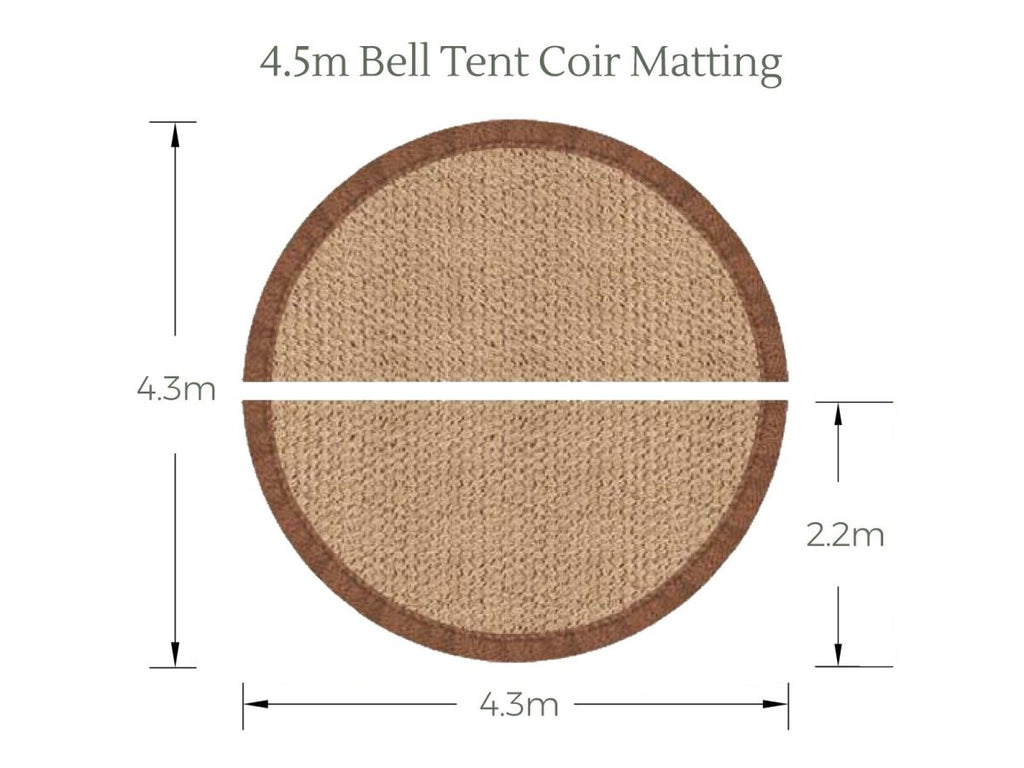 4.5 metre Bell Tent Coir Matting (Half Moon)