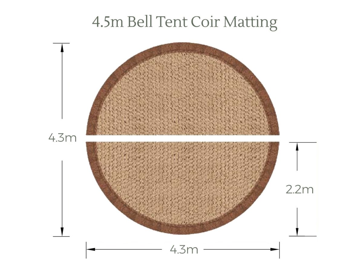 4.5 metre Bell Tent Coir Matting (Half Moon)