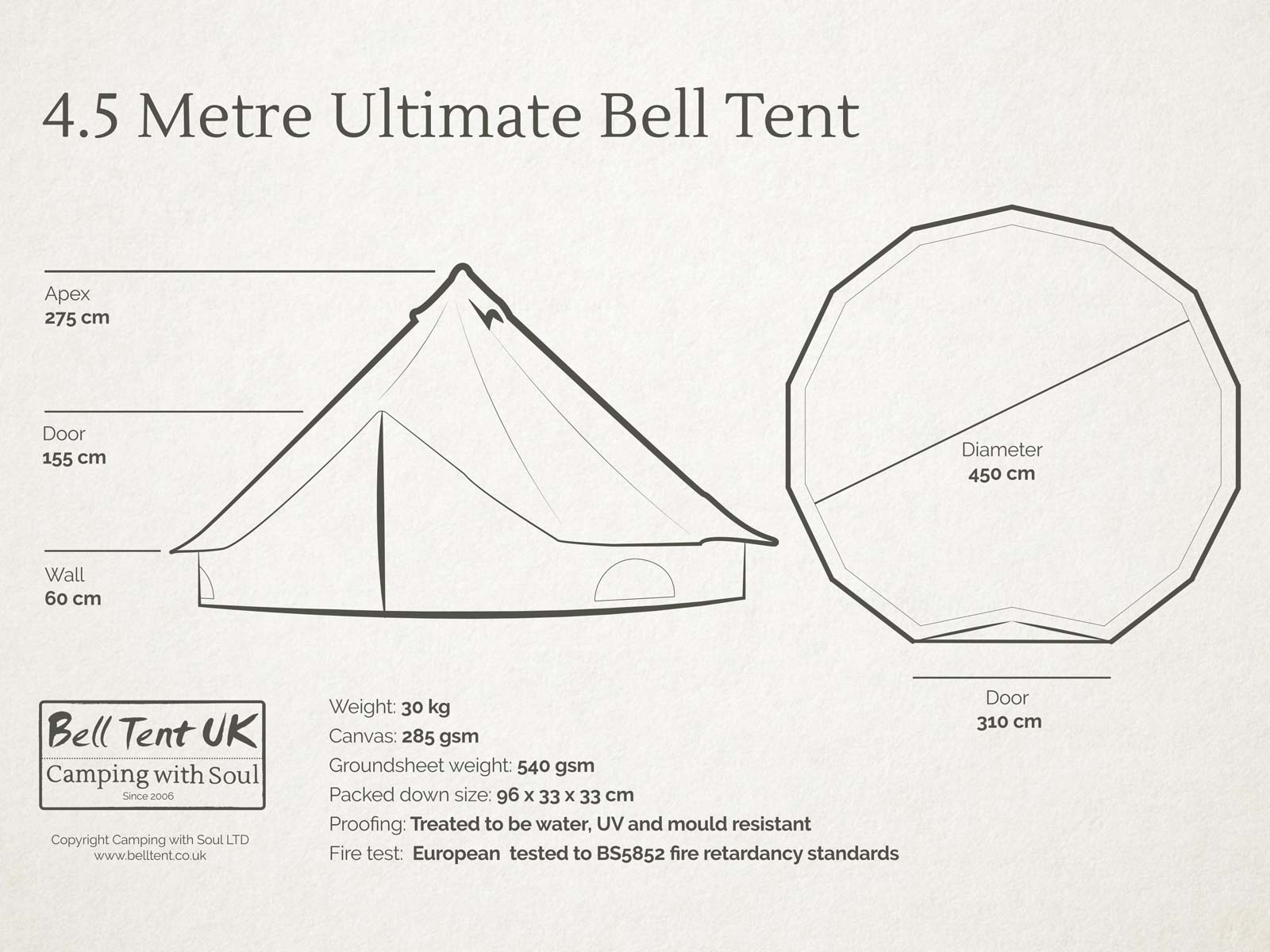 4.5 metre Ultimate Bell Tent