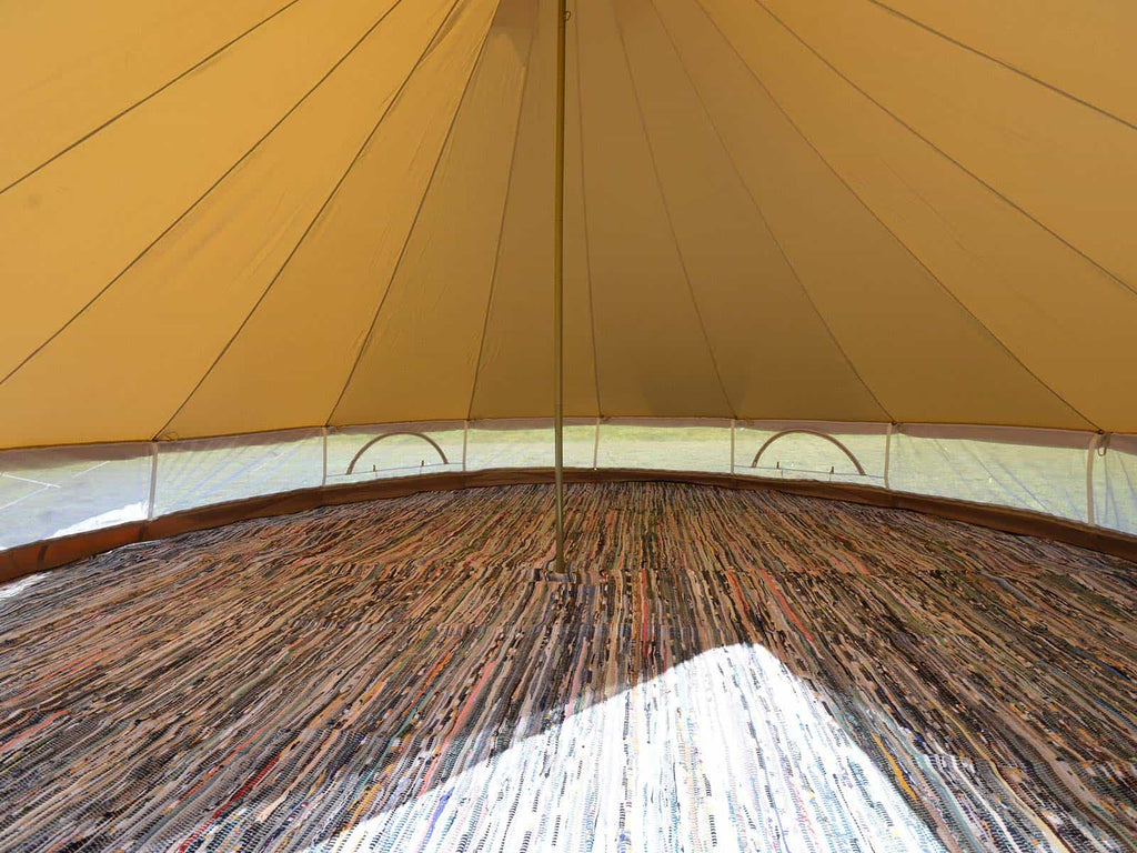 Recycled Cotton Chindi Carpet for 4m Bell Tent (Full Moon)