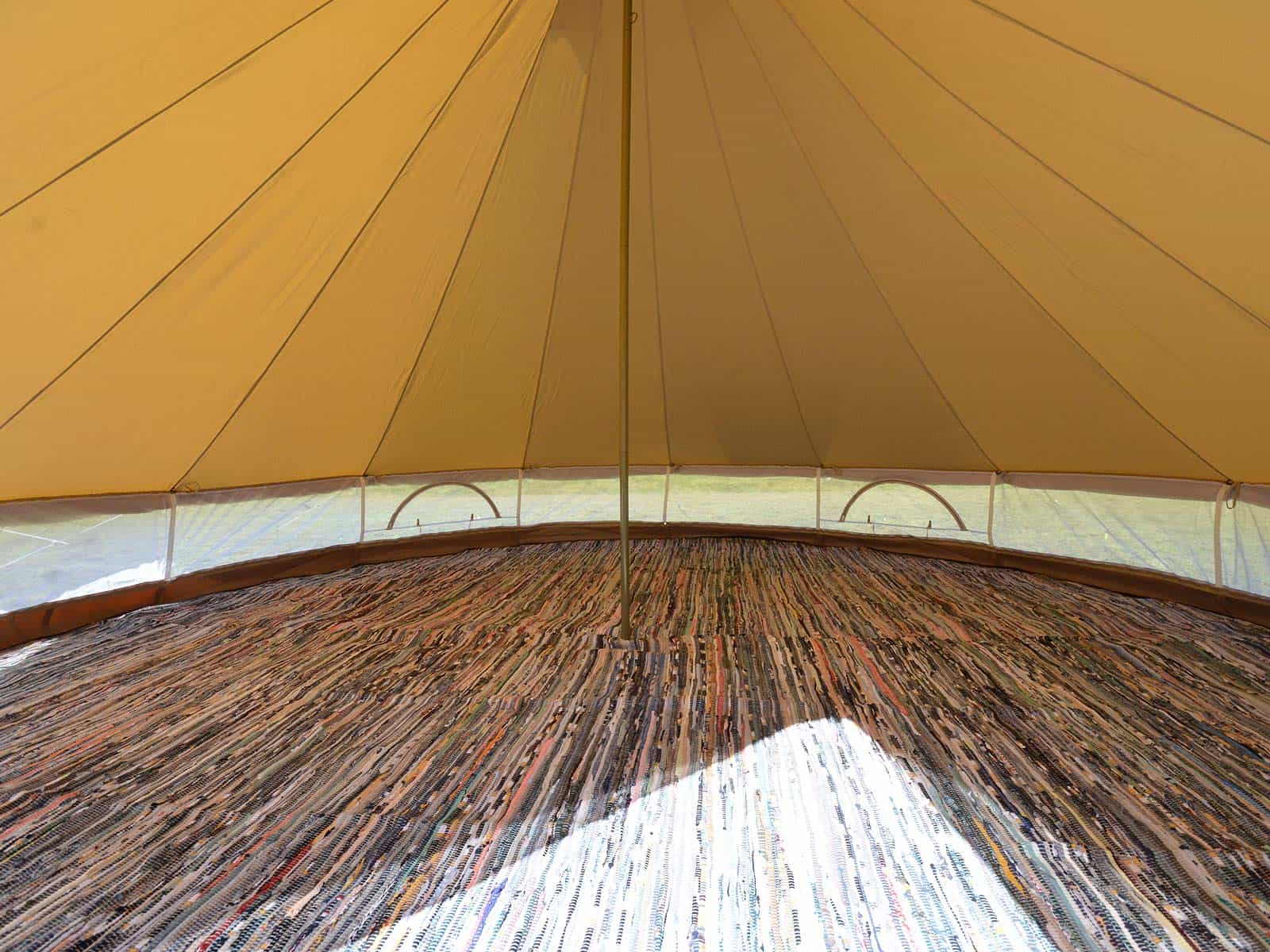 Recycled Cotton Chindi Carpet for 4m Bell Tent (Full Moon)