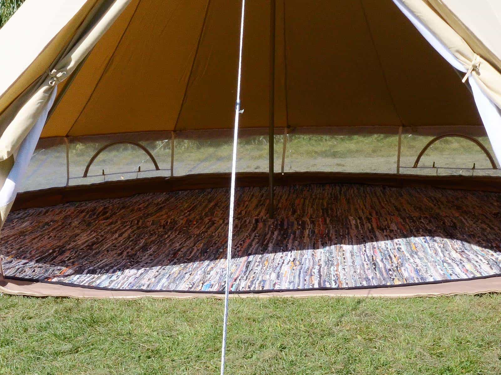 Recycled Cotton Chindi Carpet for 4m Bell Tent (Full Moon)