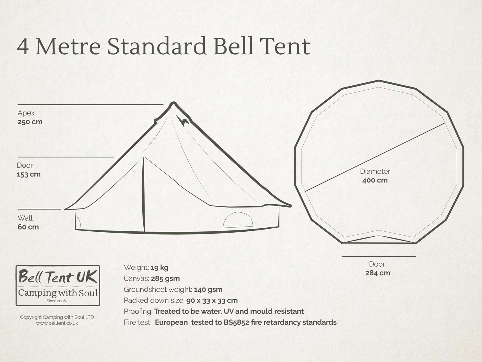 4 metre Standard Bell Tent
