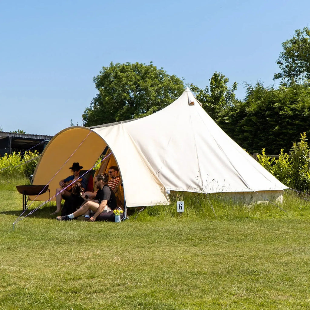 Boutique Camping Bell Tent Curved Canopy Awning