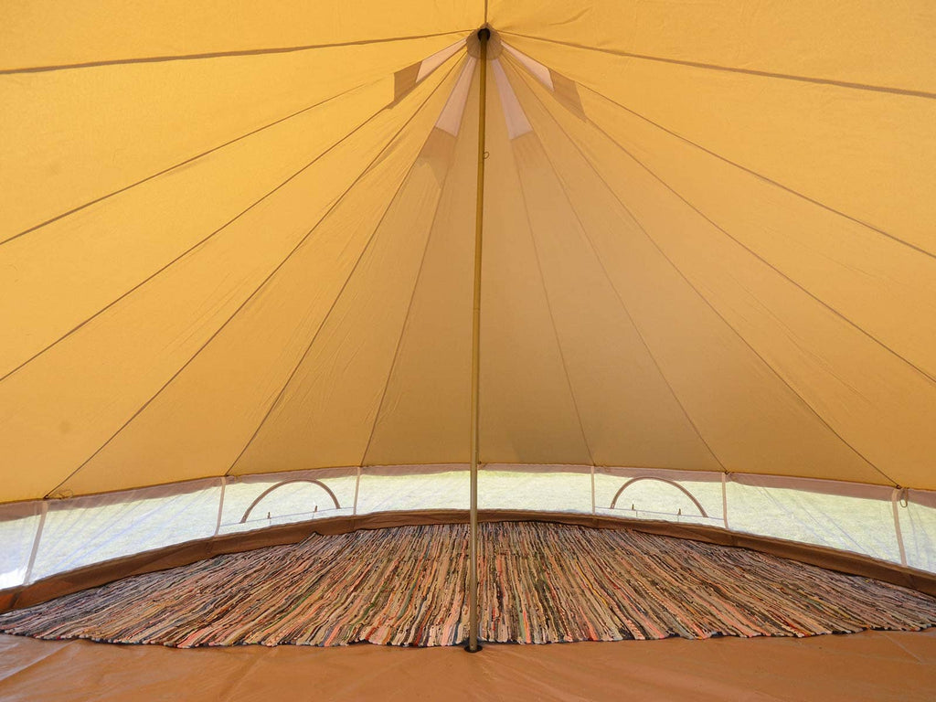 Recycled Cotton Chindi Carpet for 6m Bell Tent (Half Moon)