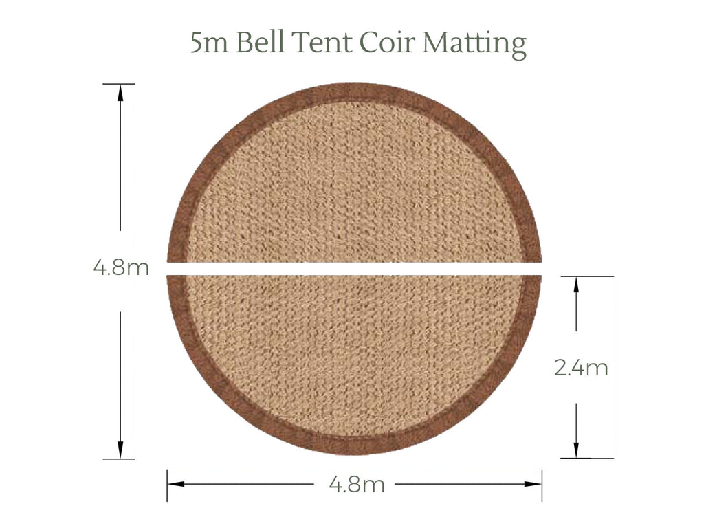 5 metre Bell Tent Coir Matting (Half Moon)