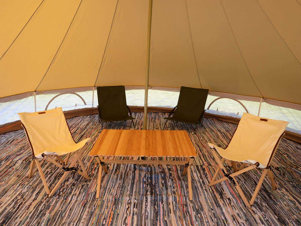 Recycled Cotton Chindi Carpet for 5m Bell Tent (Half Moon)