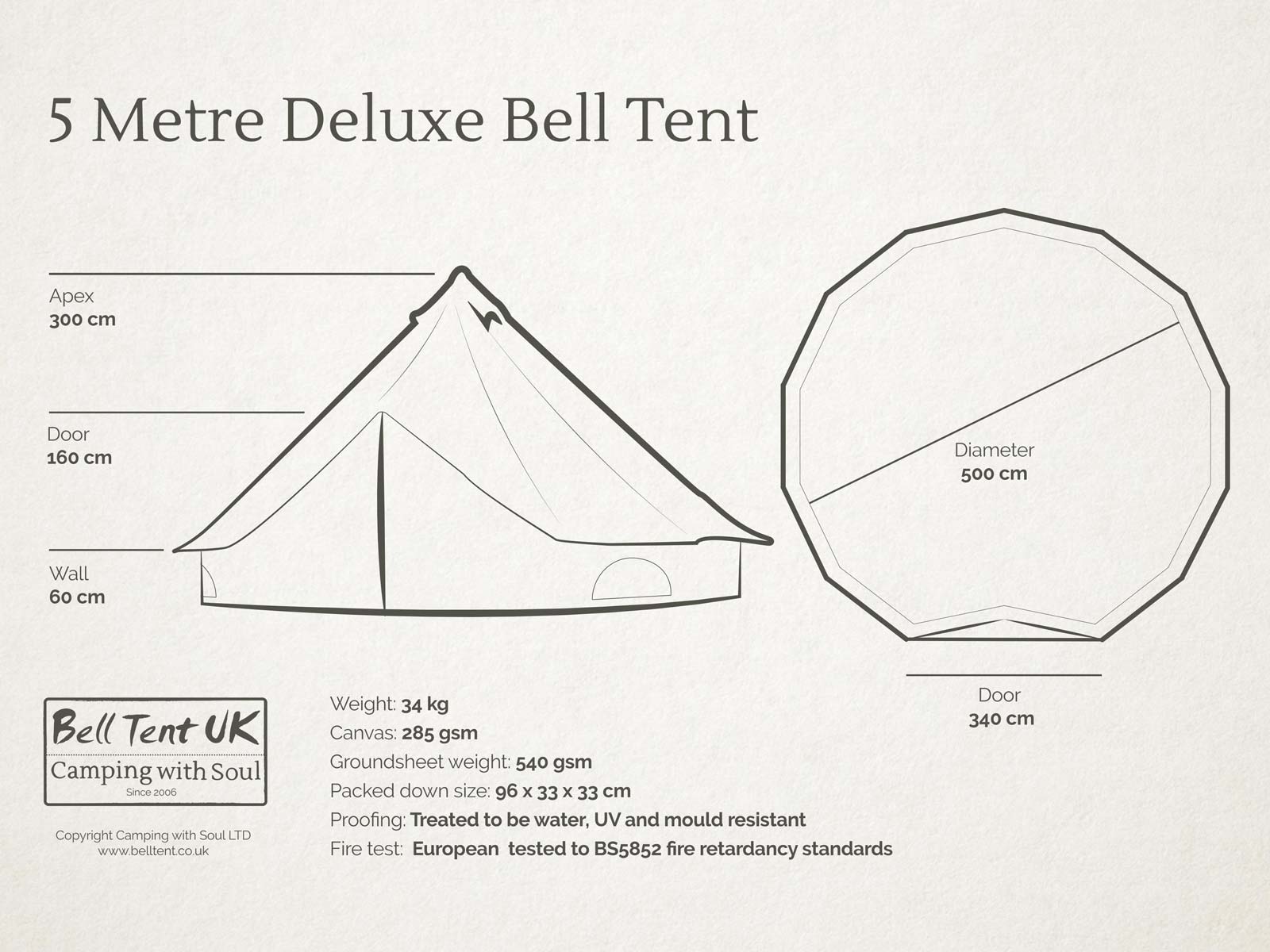 5 metre Deluxe Bell Tent