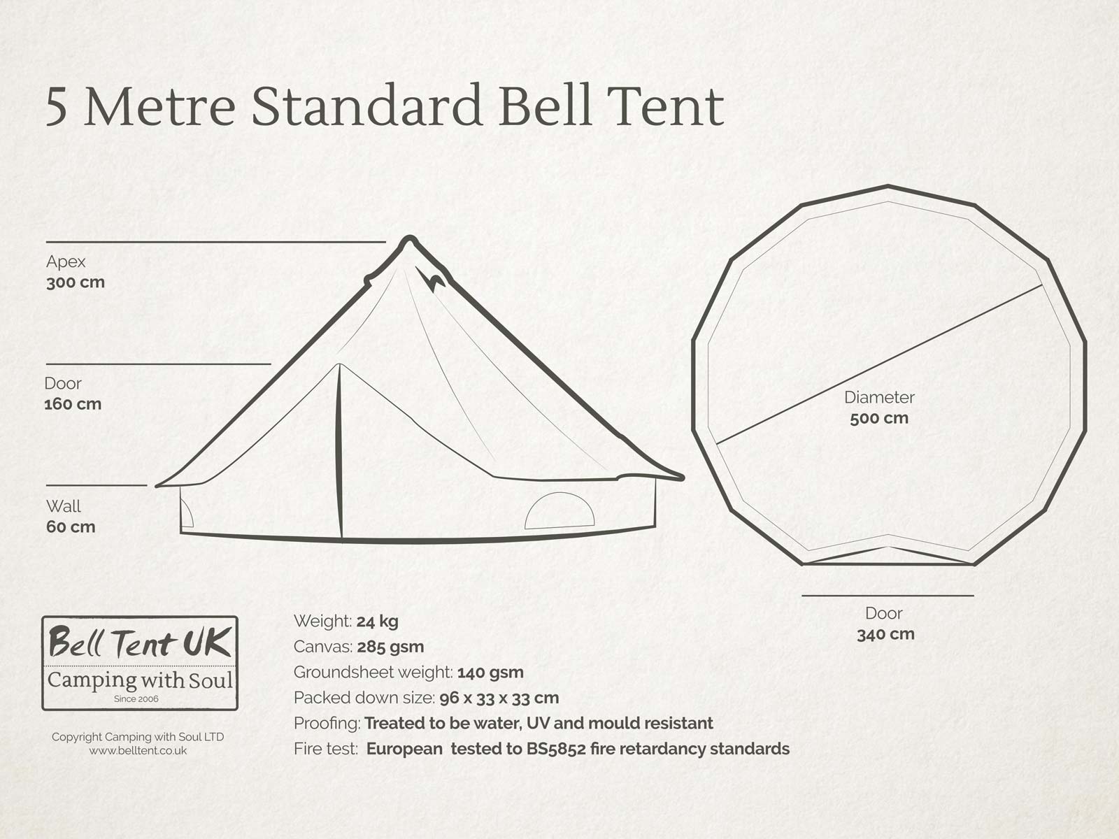 5 metre Standard Bell Tent