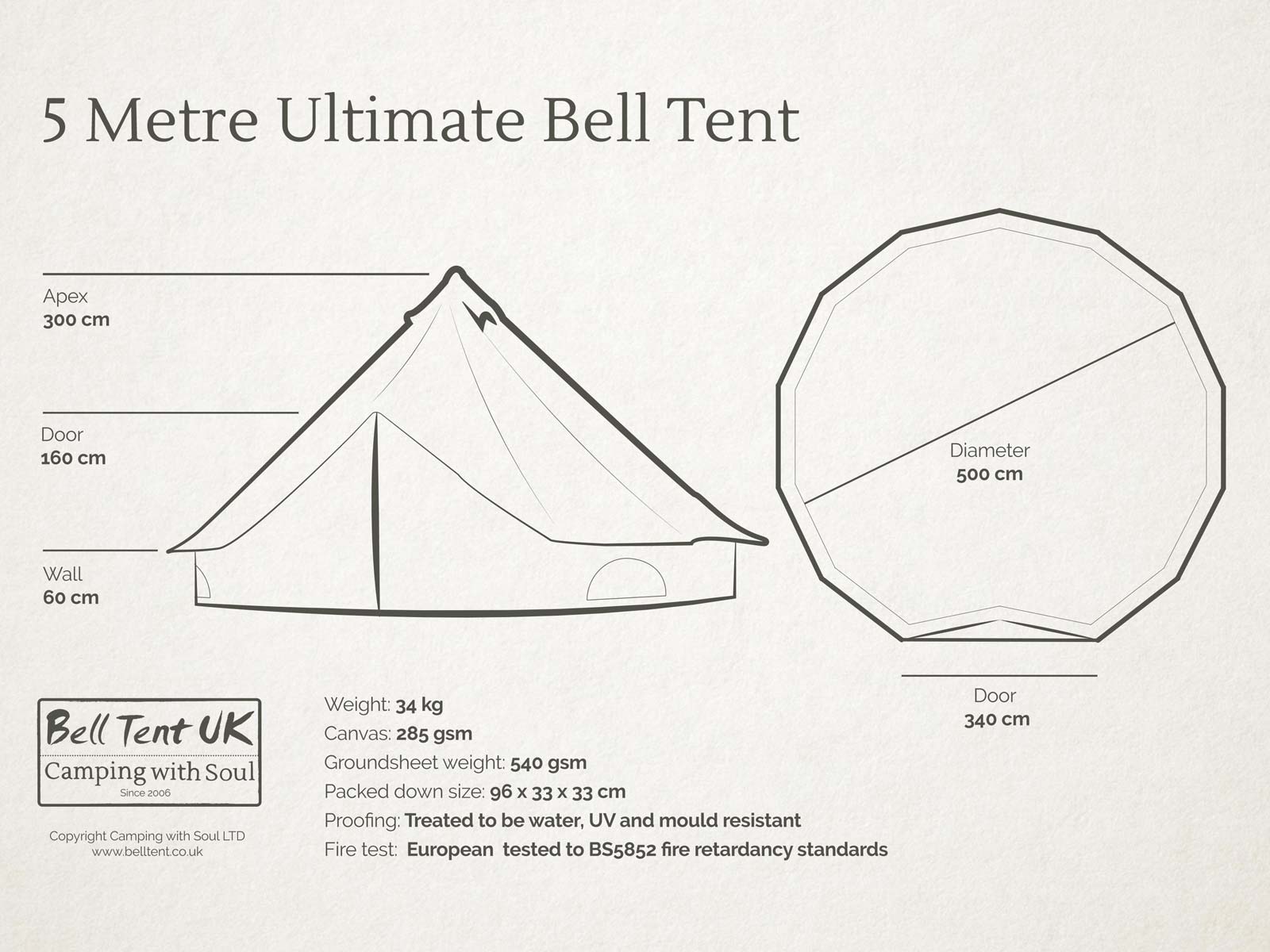 5 metre Ultimate Bell Tent