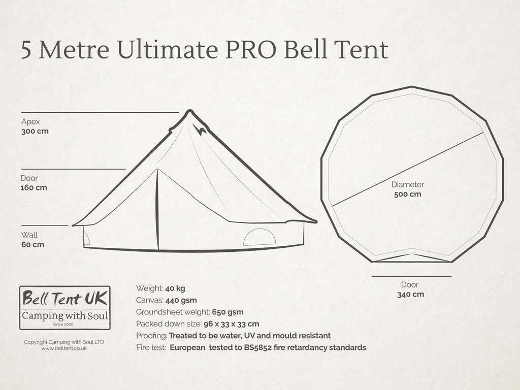 5 metre Ultimate PRO MESH Bell Tent