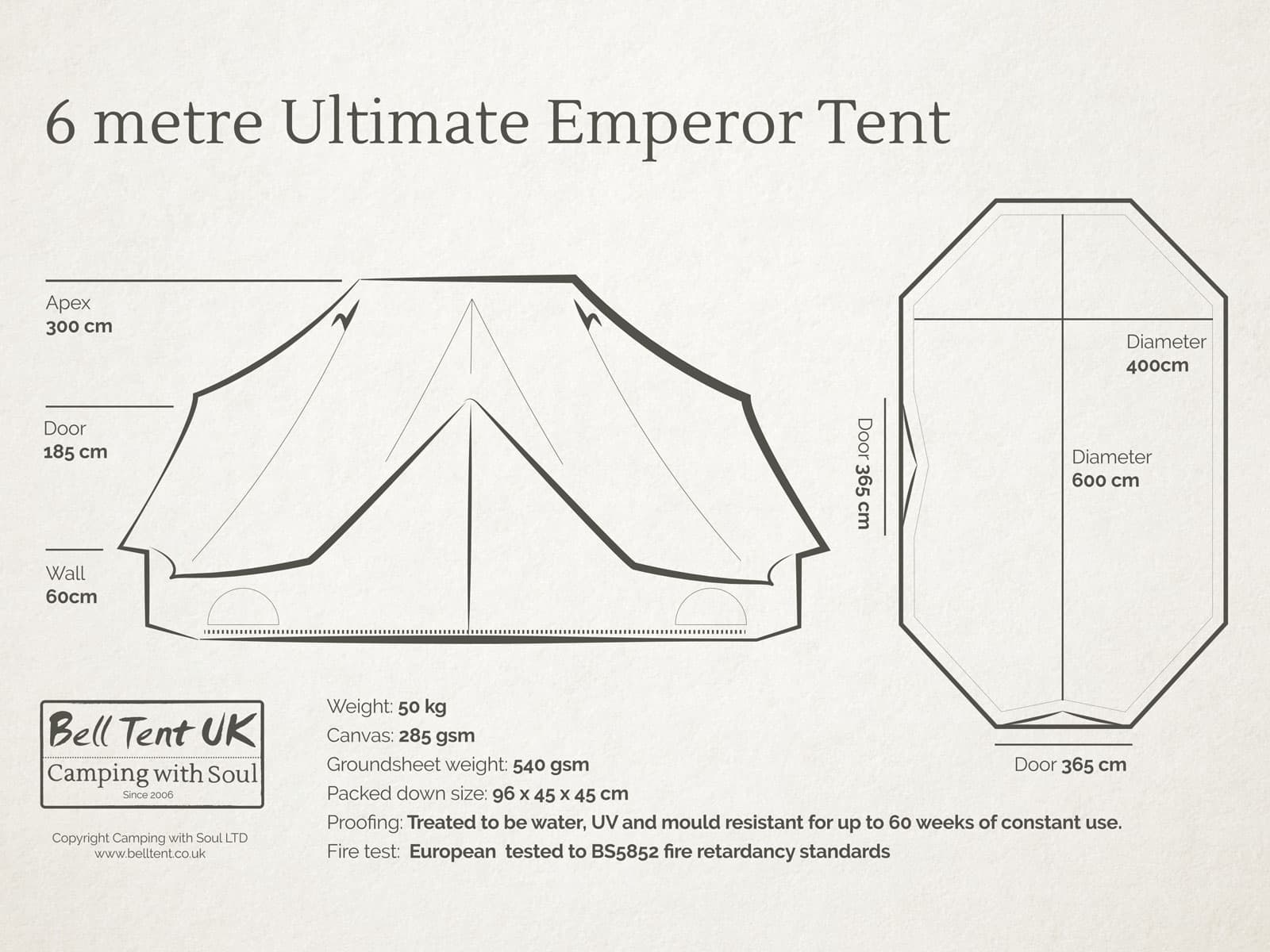 6 metre Ultimate Emperor Bell Tent