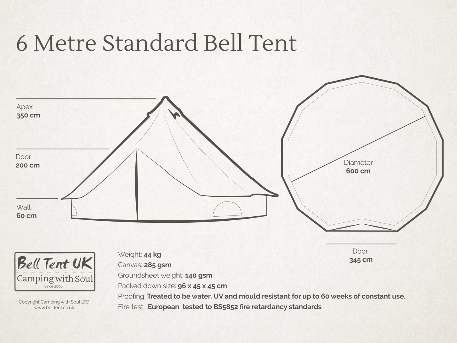 6 metre Standard Bell Tent