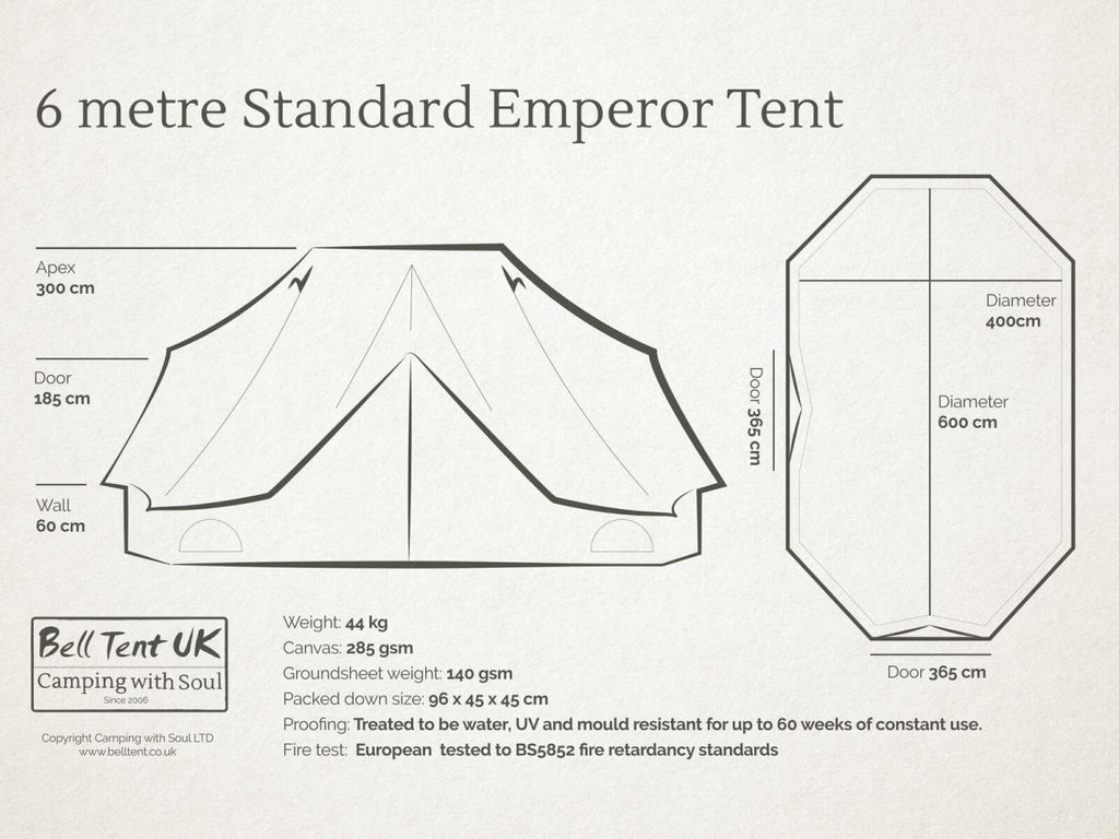 6 metre Standard Emperor Bell Tent