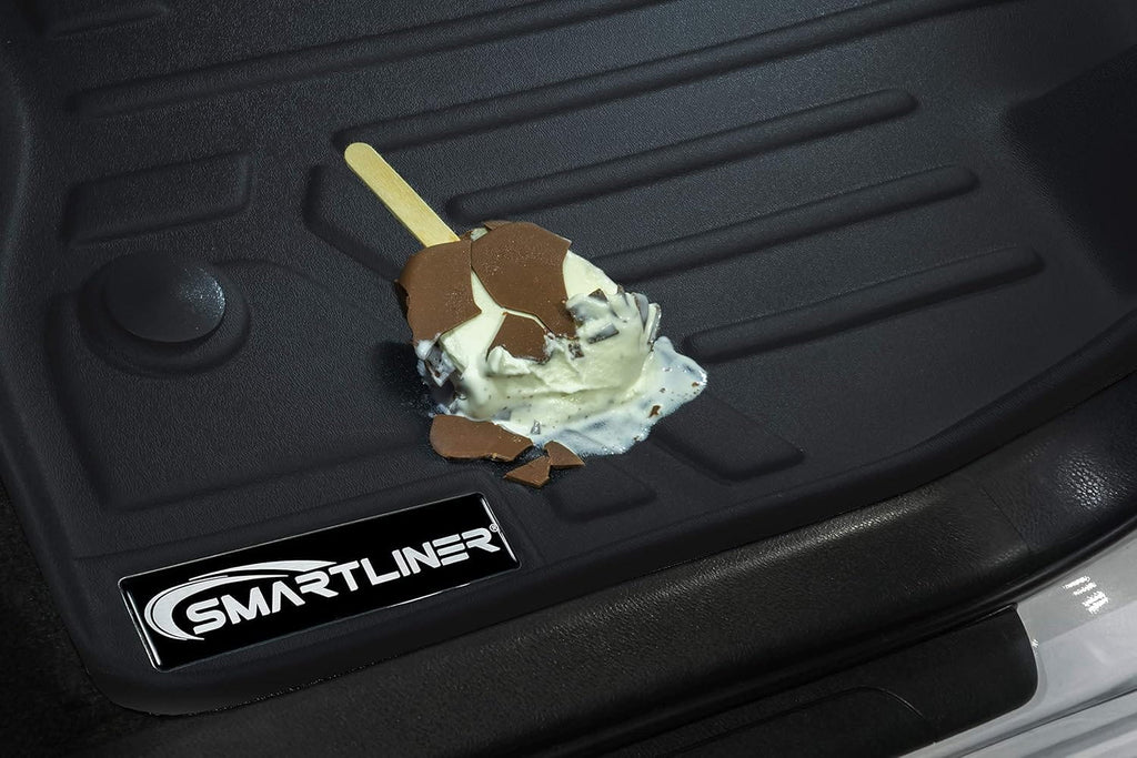 SMARTLINER 1st Row Floor Liners Compatible with 2014-2021 Transit Connect with Carpet Flooring (Short and Long Wheelbase)