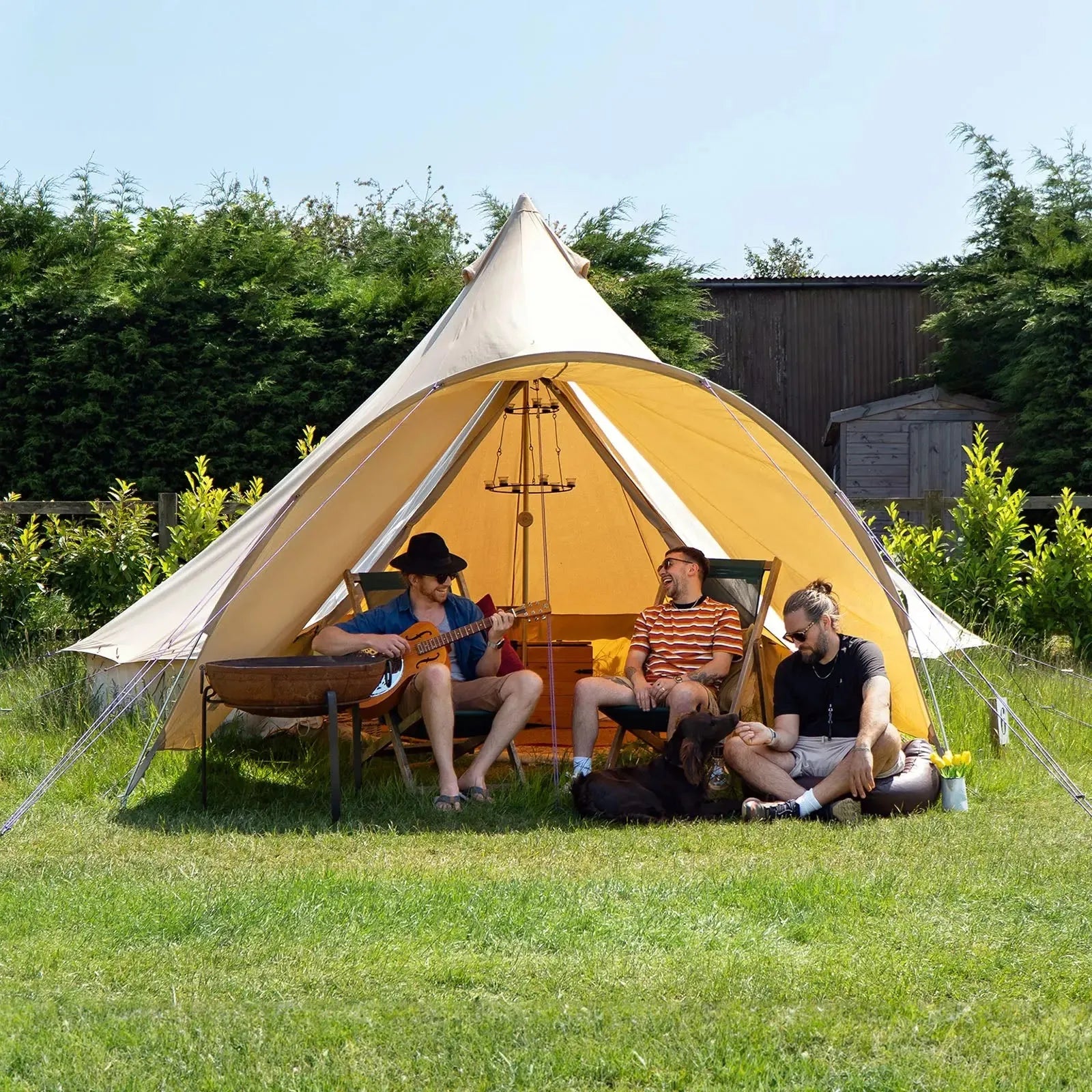 Boutique Camping Bell Tent Curved Canopy Awning
