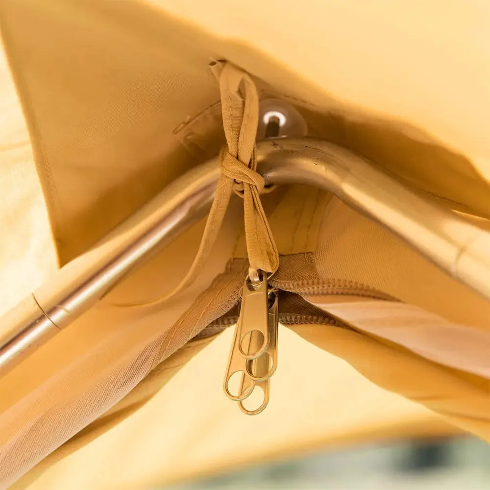 5M Classic Bell Tent 100% Cotton 285GSM Double Door - Coffee
