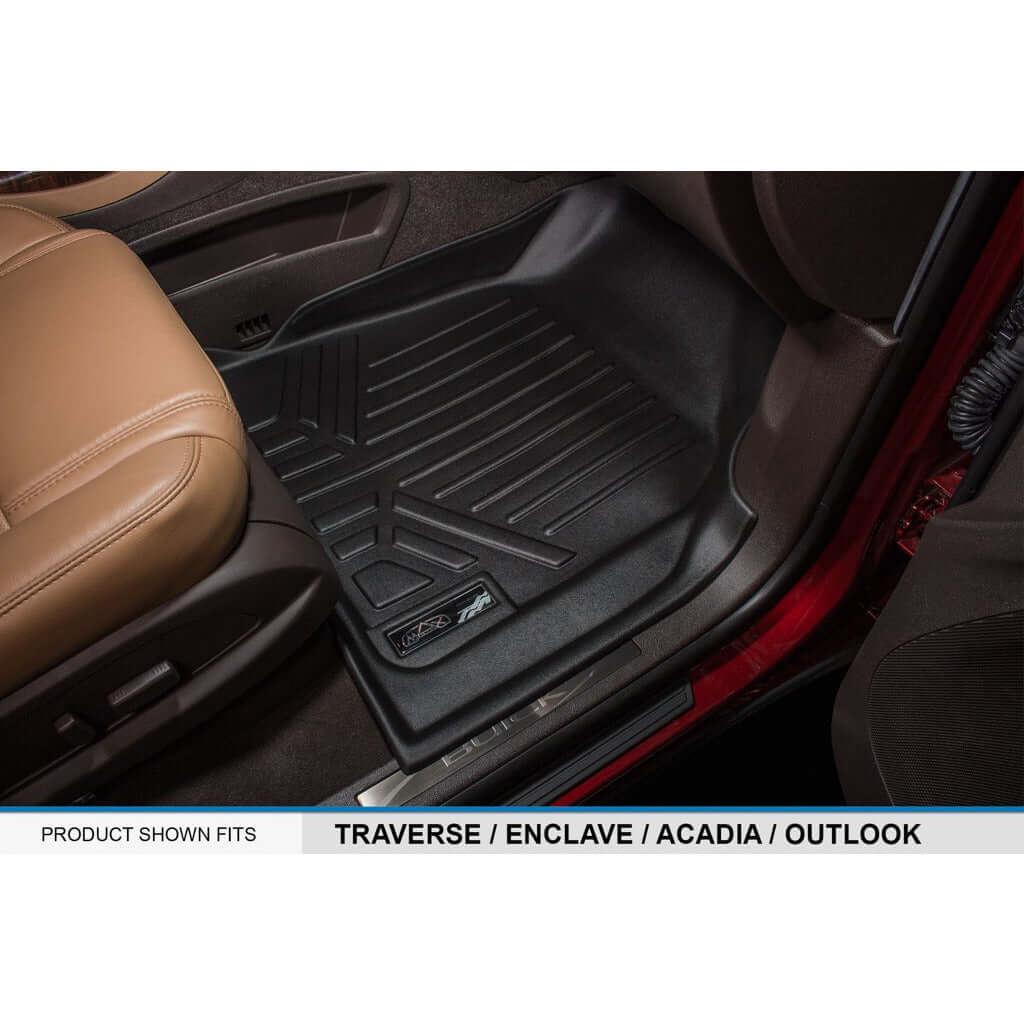 SMARTLINER Custom Fit Floor Liners For Traverse/Enclave/Acadia/Outlook (with 2nd Row Bench Seat)