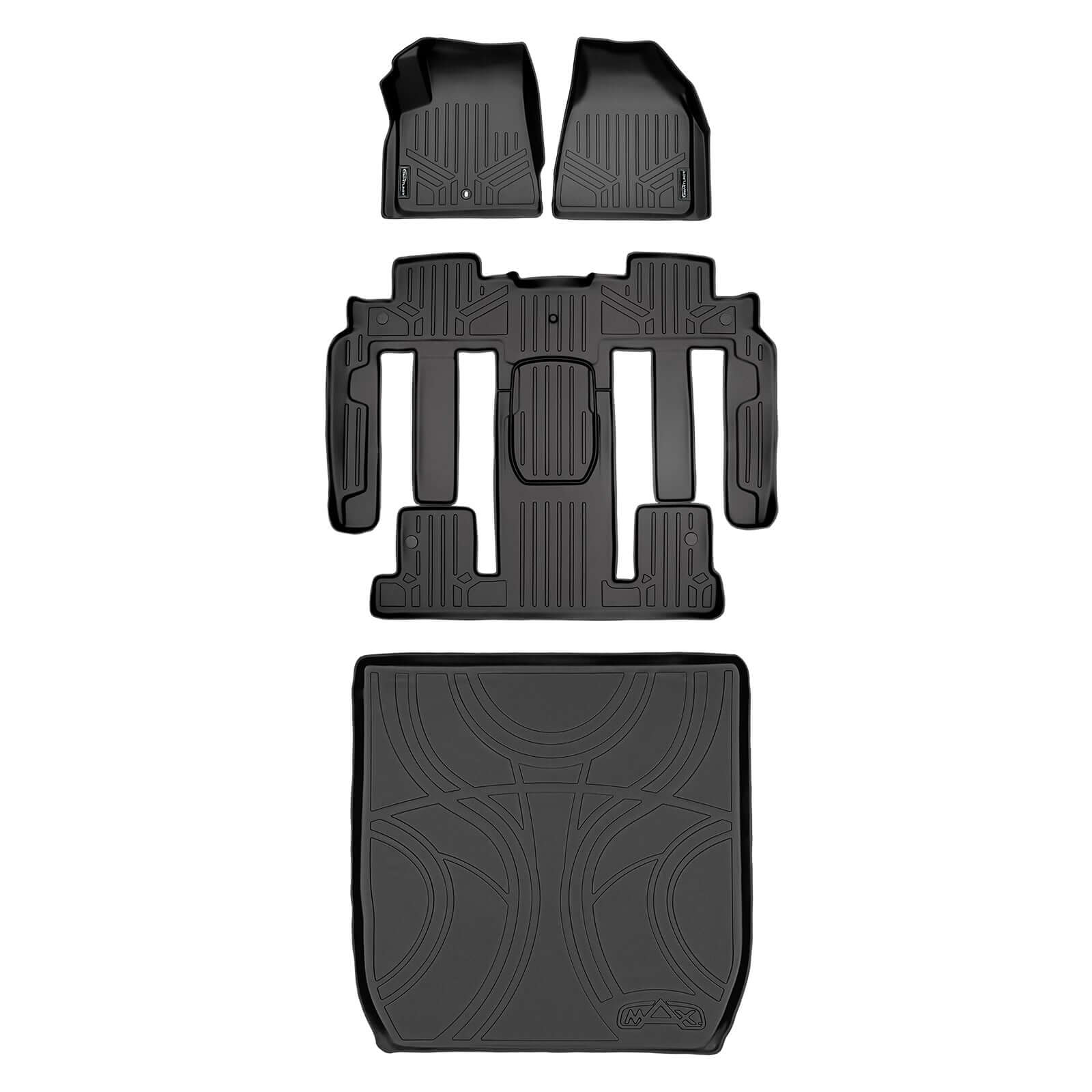 SMARTLINER Custom Fit Floor Liners For 2008 - 2017 Buick Enclave with 2nd Row Bucket Seats