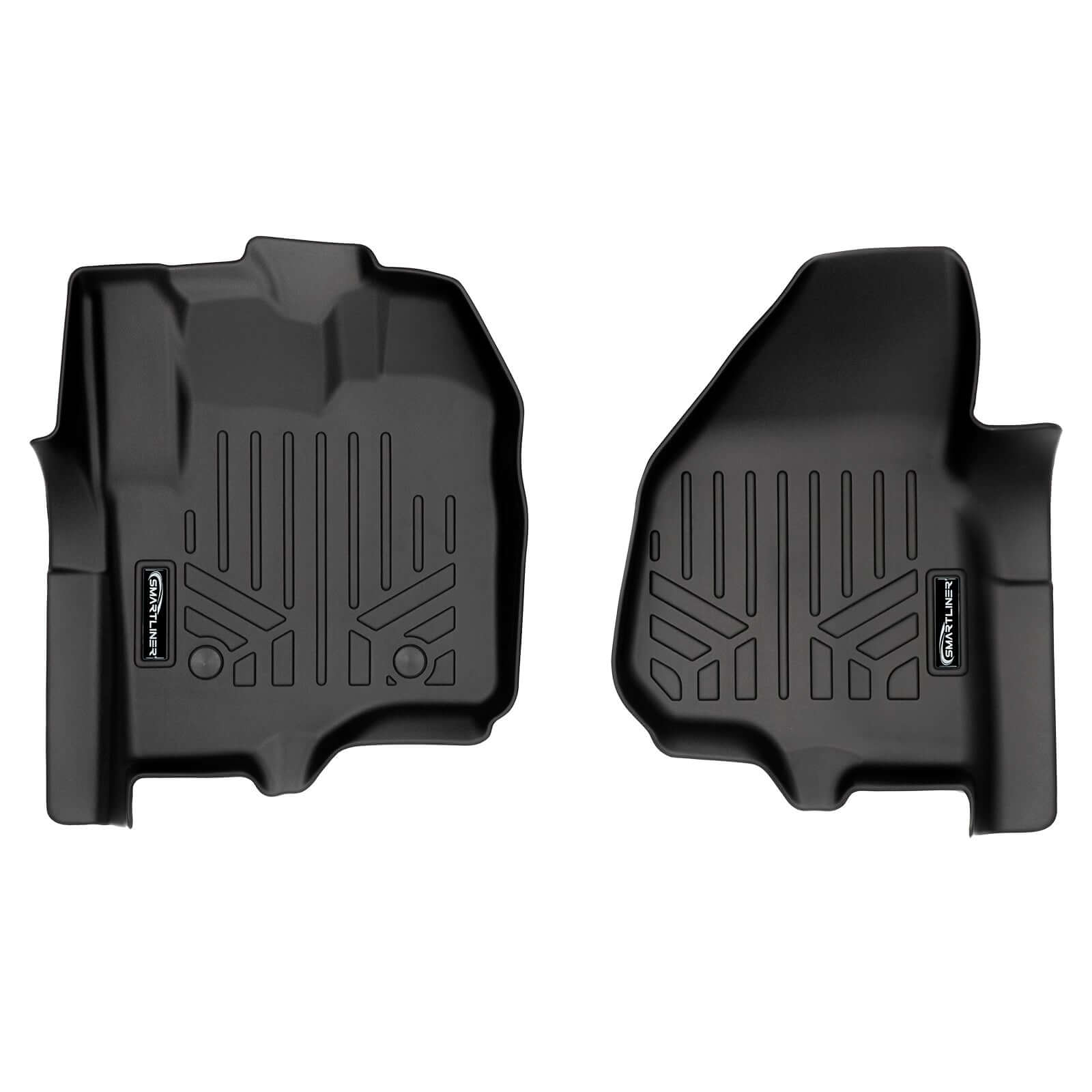 SMARTLINER Custom Fit Floor Liners For 2012-2016 F-250/F-350/F-450 Super Duty Crew Cab with Raised Drivers Side Pedal