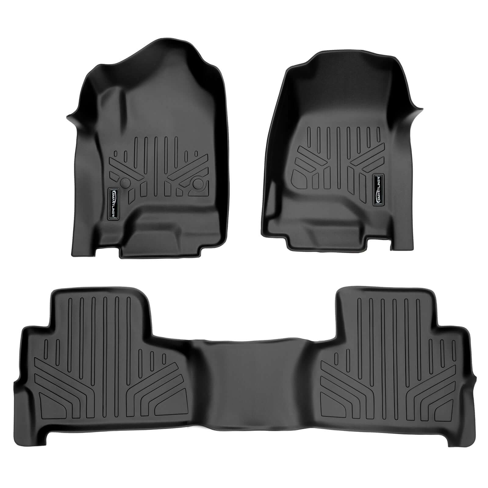 Smart Trim™ Custom Fit Floor Liners For 2015-2020 Chevrolet Tahoe / GMC Yukon With 2nd Row Bucket Seats