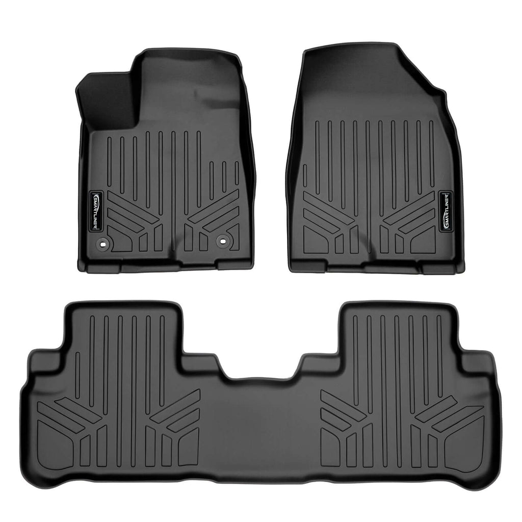 SMARTLINER Custom Fit Floor Liners For 2014-2019 Toyota Highlander Hybrid (with 2nd Row Bench Seat)
