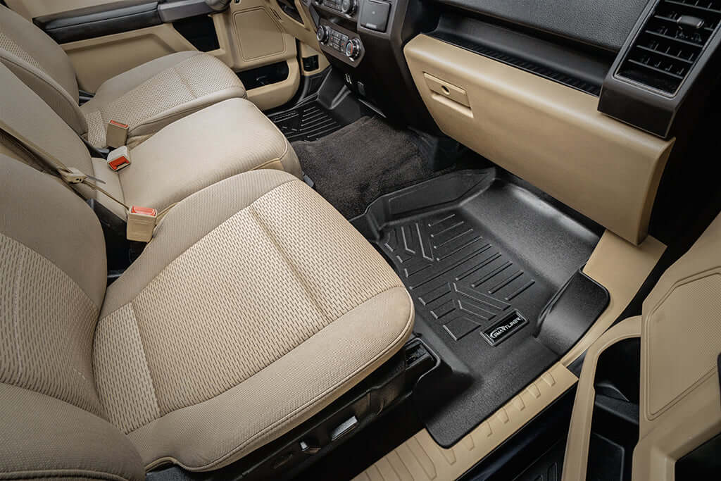 SmartCoverage™ Custom Fit Floor Liners For 2015-2025 Ford F-150 SuperCrew Cab with 1st Row Bench Seat (No OTH and no 2nd Row Underseat Storage)