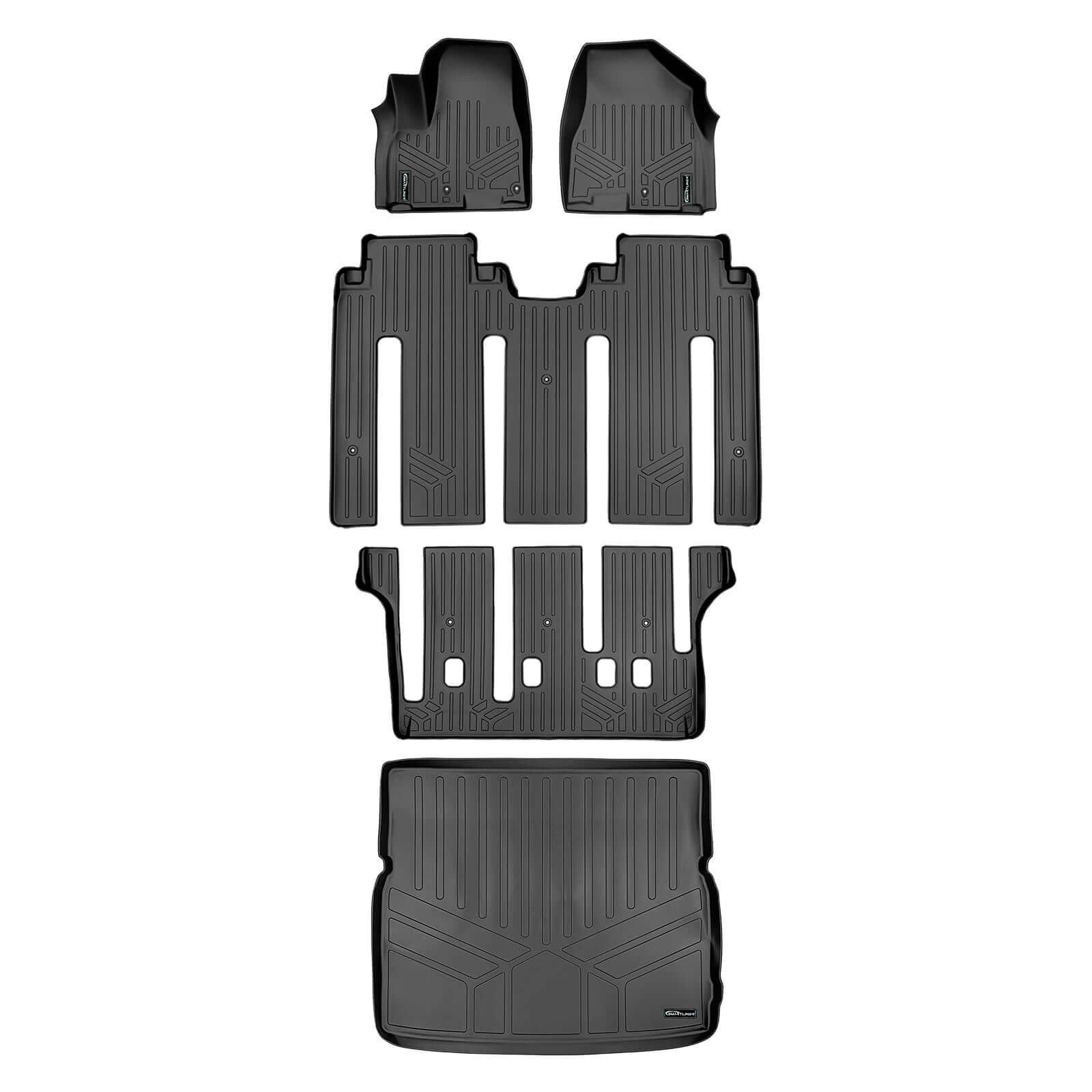 SMARTLINER Custom Fit Floor Liners For 2015-2021 Kia Sedona (7 Passenger Model Only)