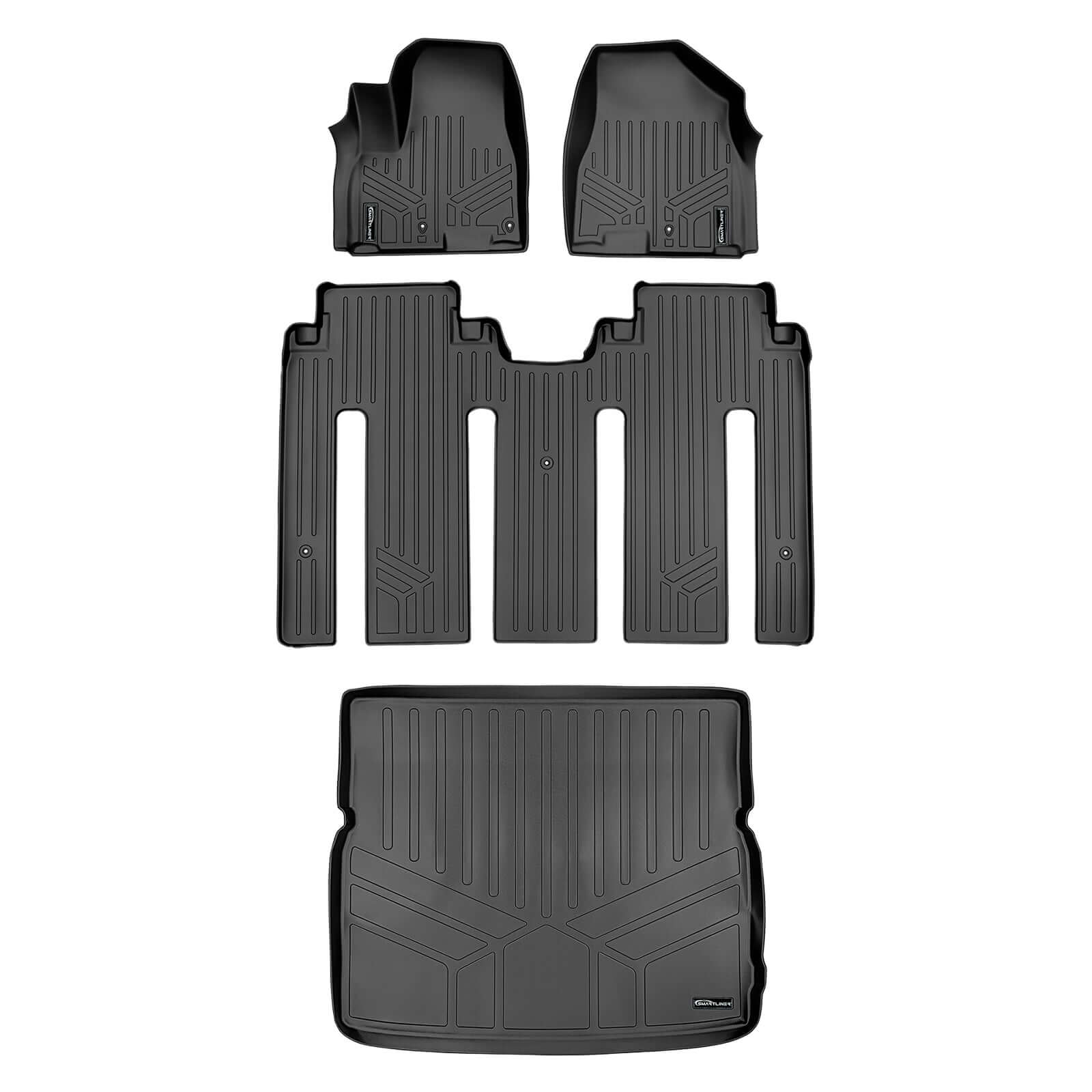 SMARTLINER Custom Fit Floor Liners For 2015-2021 Kia Sedona (7 Passenger Model Only)