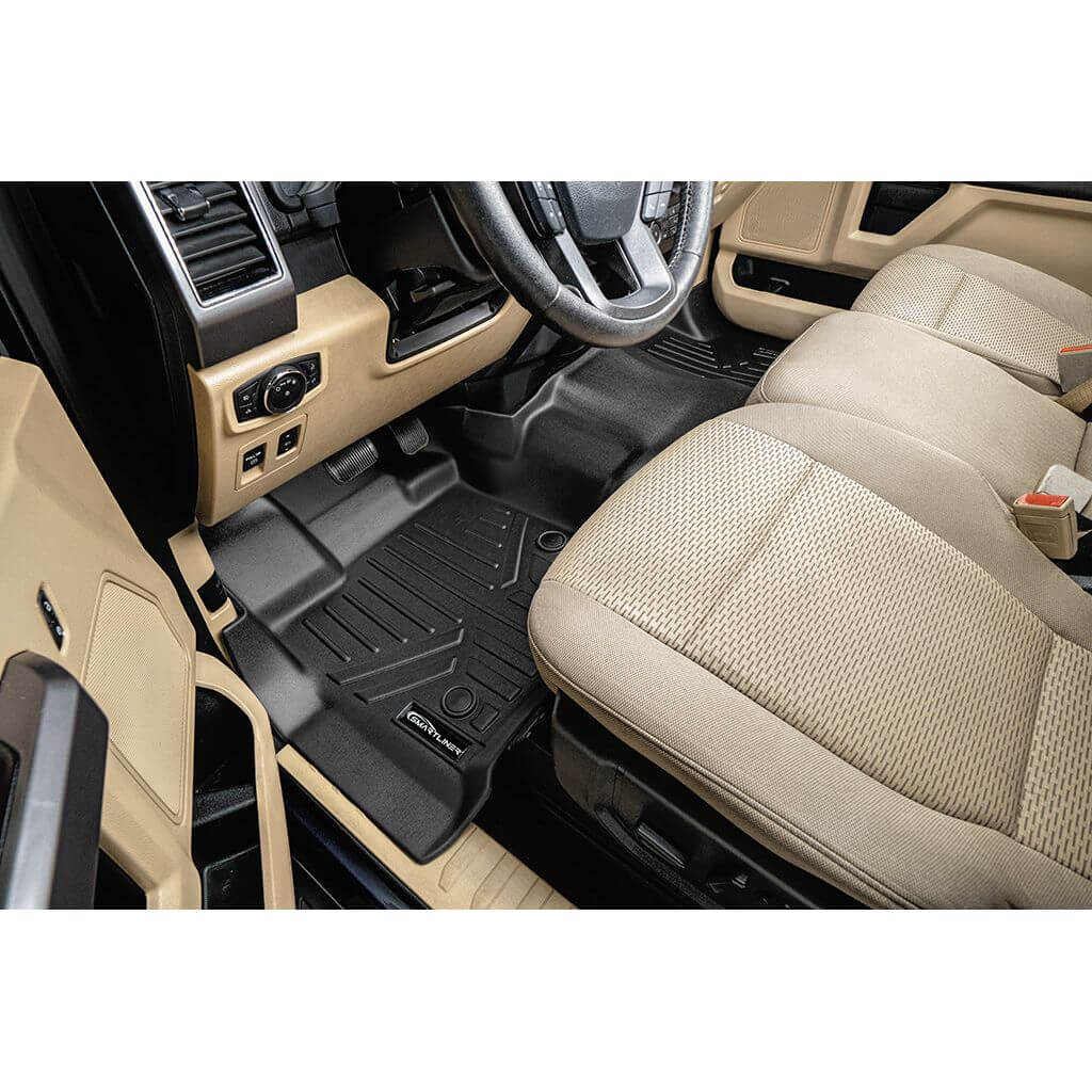 SMARTLINER Custom Fit Floor Liners For 2015-2025 Ford F-150 SuperCab with 1st Row Bench Seat with OTH Coverage