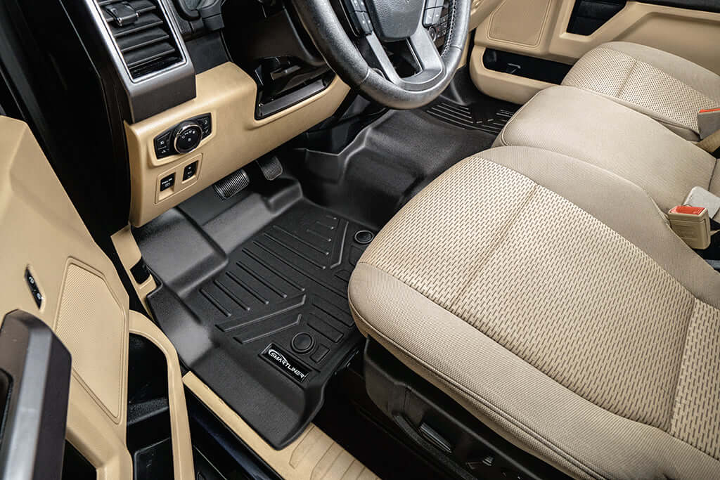 SmartCoverage™ Custom Fit Floor Liners For 2015-2025 Ford F-150 SuperCrew Cab With 1st Row Bench Seat No 2nd Row Underseat Storage