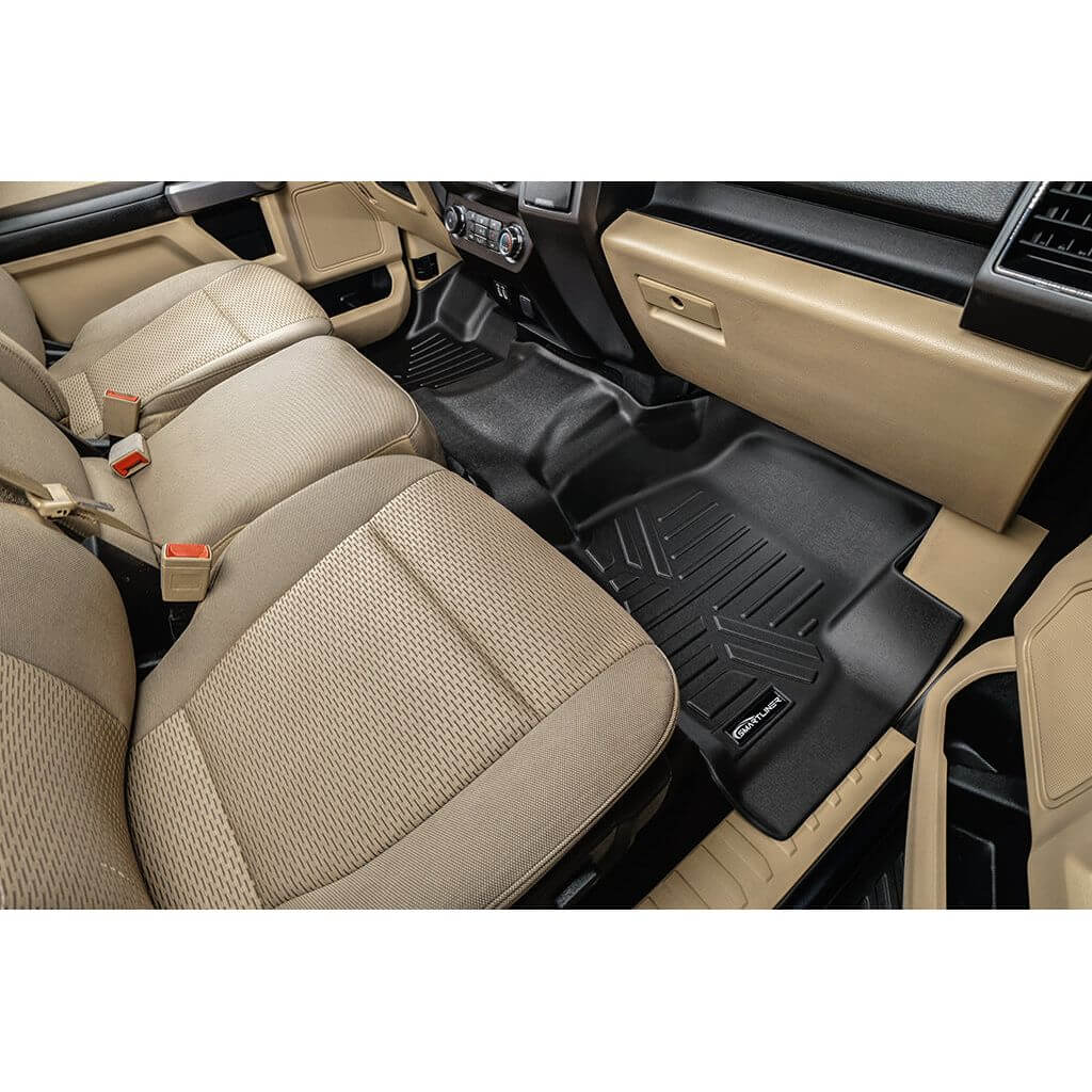 SmartCoverage™ Custom Fit Floor Liners For 2015-2025 Ford F-150 SuperCab with 1st Row Bench Seat With rear under seat Storage