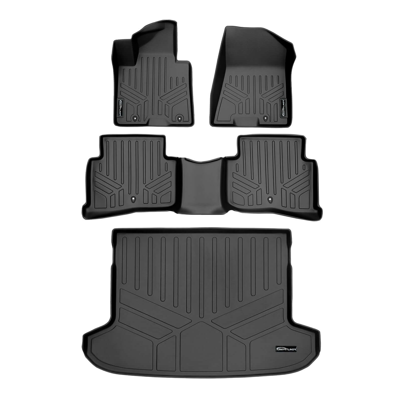 SMARTLINER Custom Fit Floor Liners For Black for 2019-2021 Hyundai Tucson (Without hook retention)