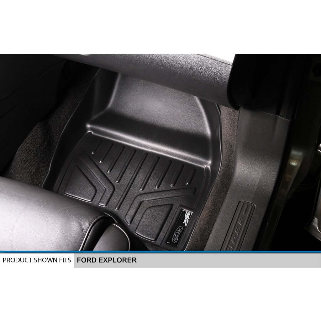 SMARTLINER Custom Fit Floor Liners For 2017-2019 Ford Explorer (with 2nd Row Center Console)