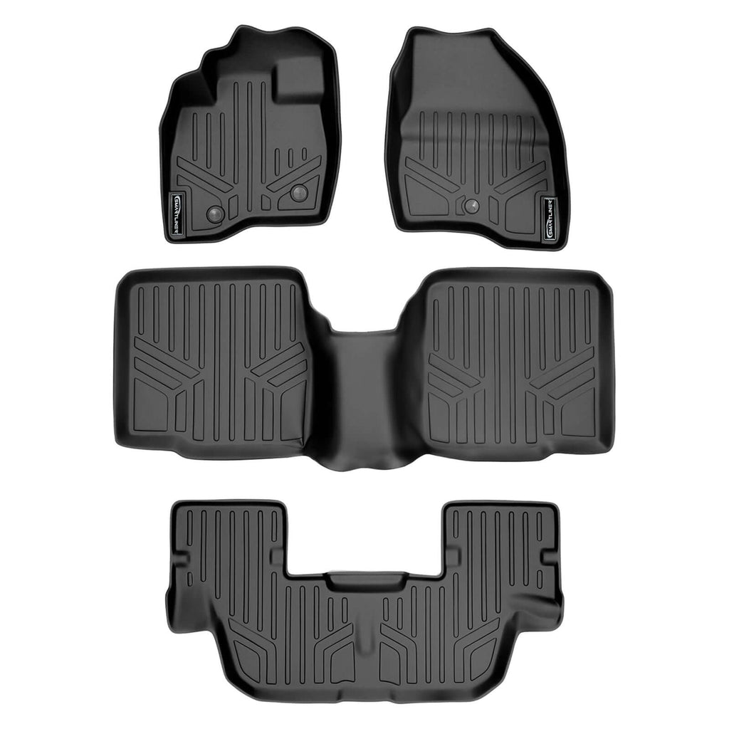 SMARTLINER Custom Fit Floor Liners For 2017-2019 Ford Explorer (without 2nd Row Center Console)