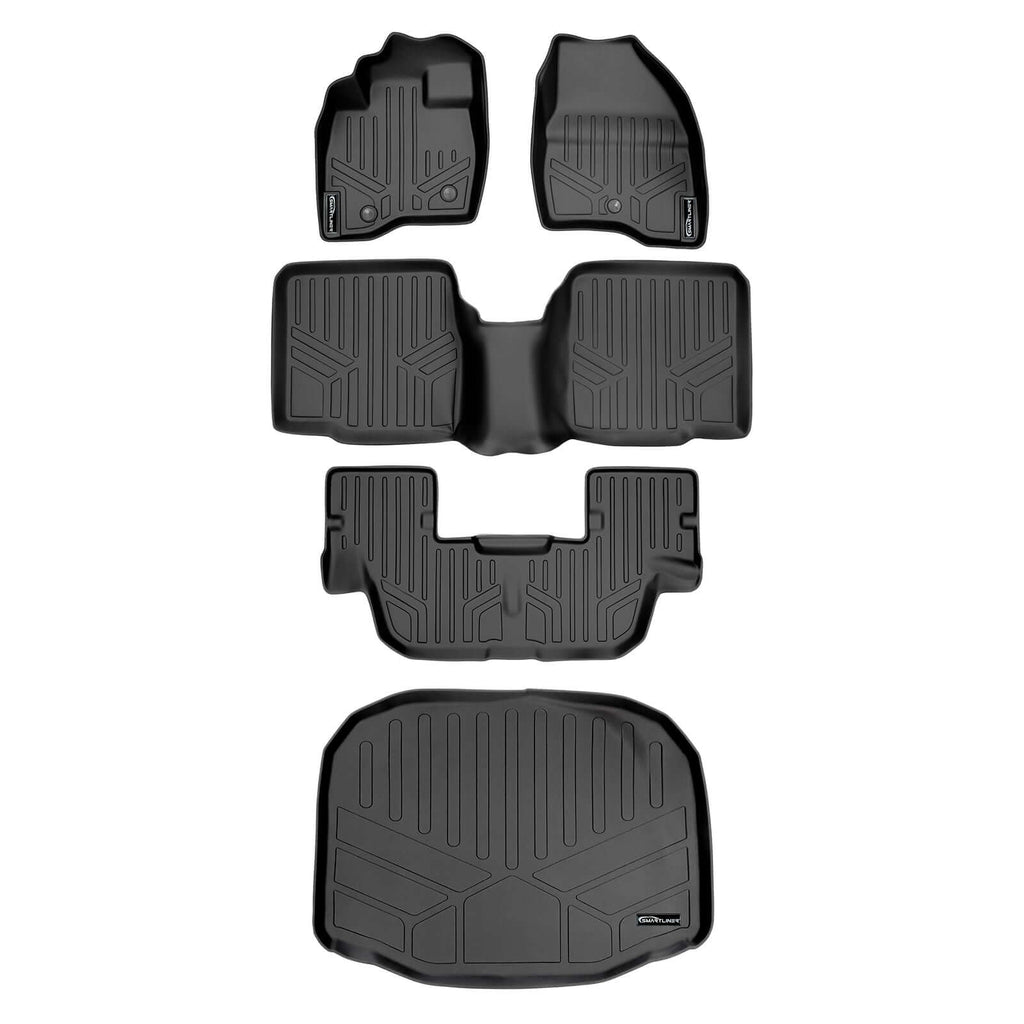 SMARTLINER Custom Fit Floor Liners For 2017-2019 Ford Explorer without 2nd Row Center Console